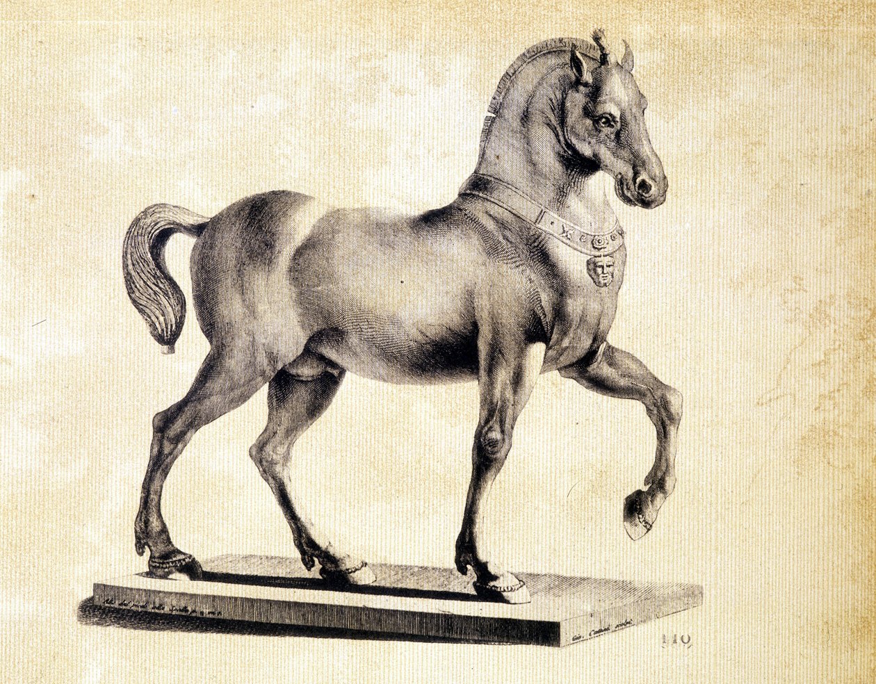 Hest av basilikaen San Marco i Venezia - Gravering av Unknown artist
