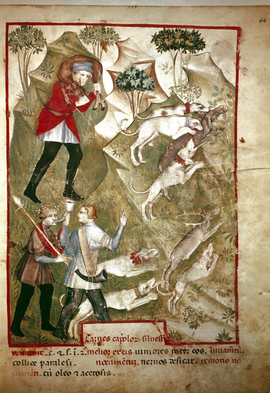 Jakt (miniatyr, 1300-tallet) av Unknown artist