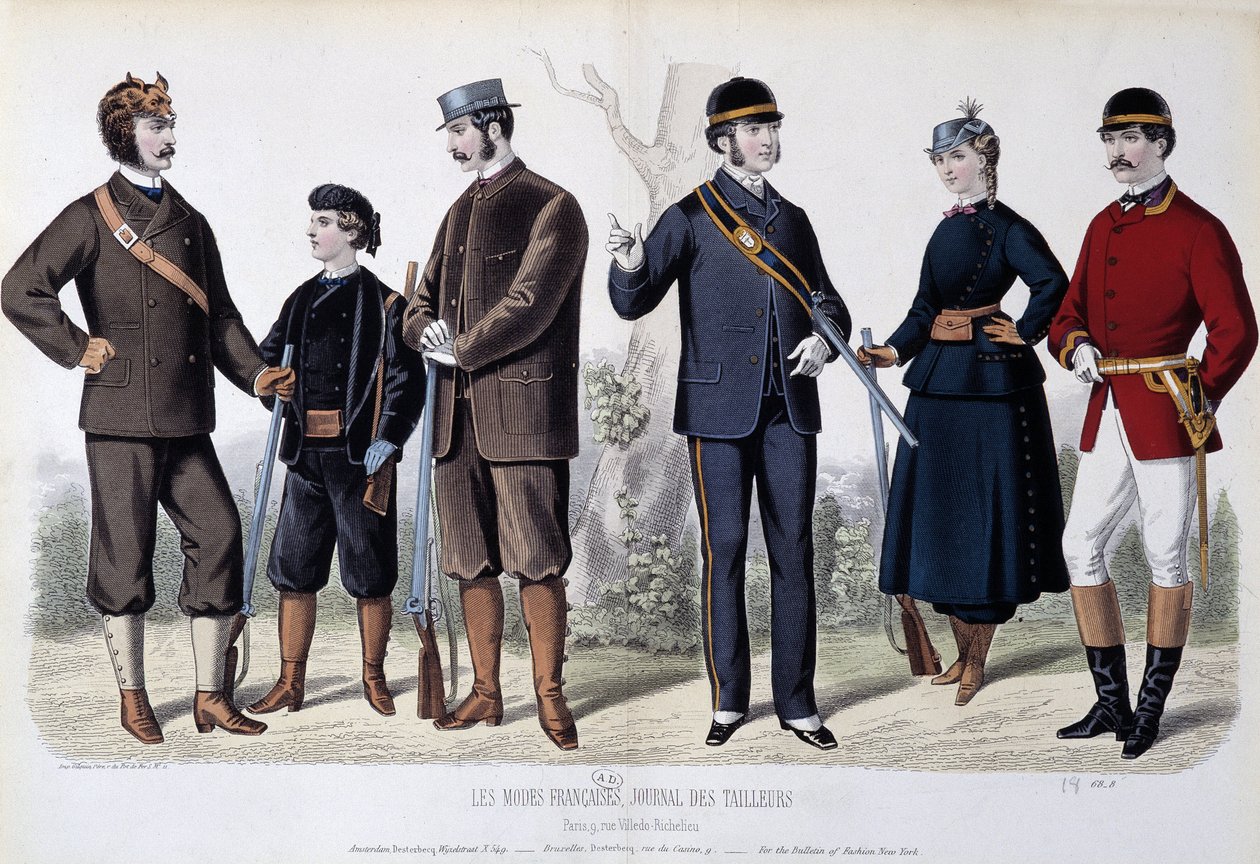 Jaktantrekk, "" Le Journal des tailors"" av Unknown artist