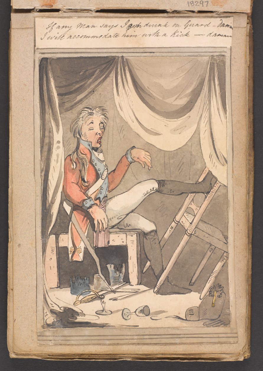 "Hvis noen sier at jeg er full på vakt - pokker jeg vil gi ham et spark - faen" av Unknown artist