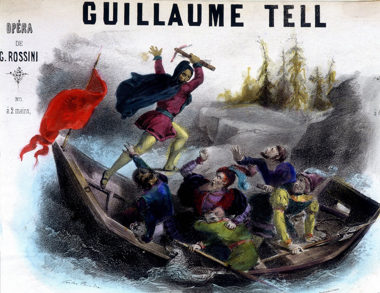 Illustrasjon av et partitur av "" Guillaume Tell" av Unknown artist