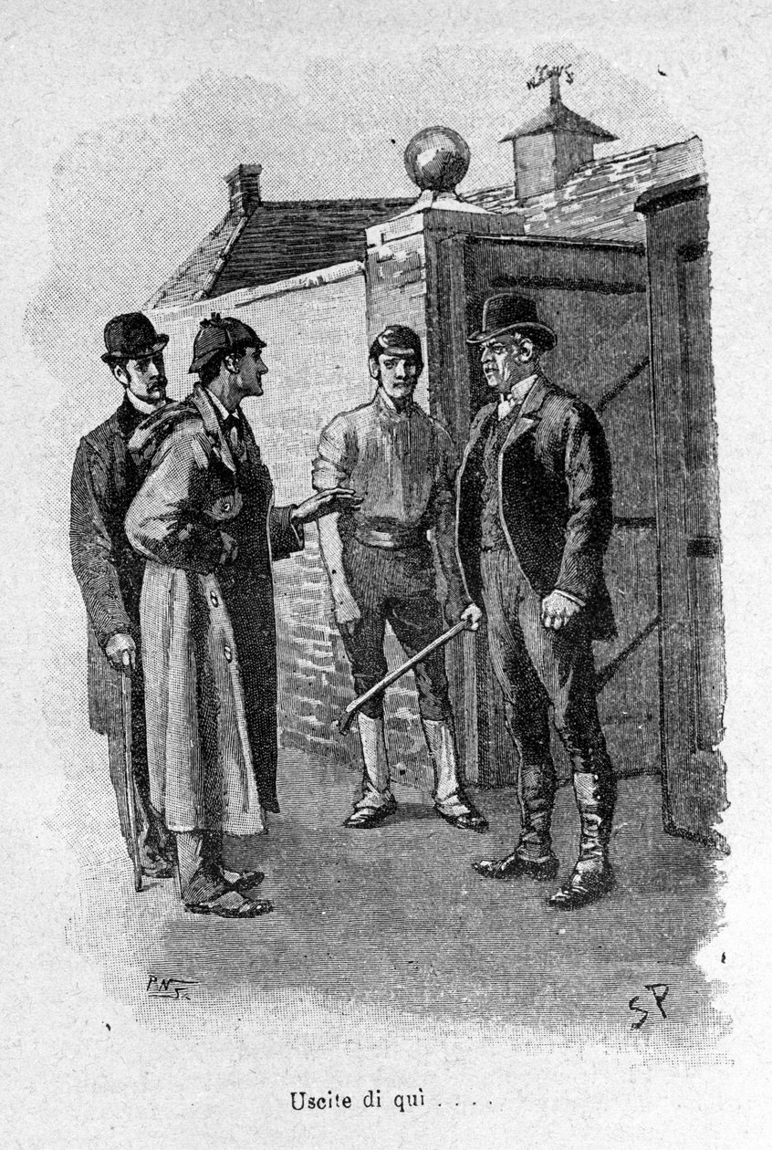 Illustrasjon av boken Sherlock Holmes. Slutten av 1800-tallet. av Unknown artist