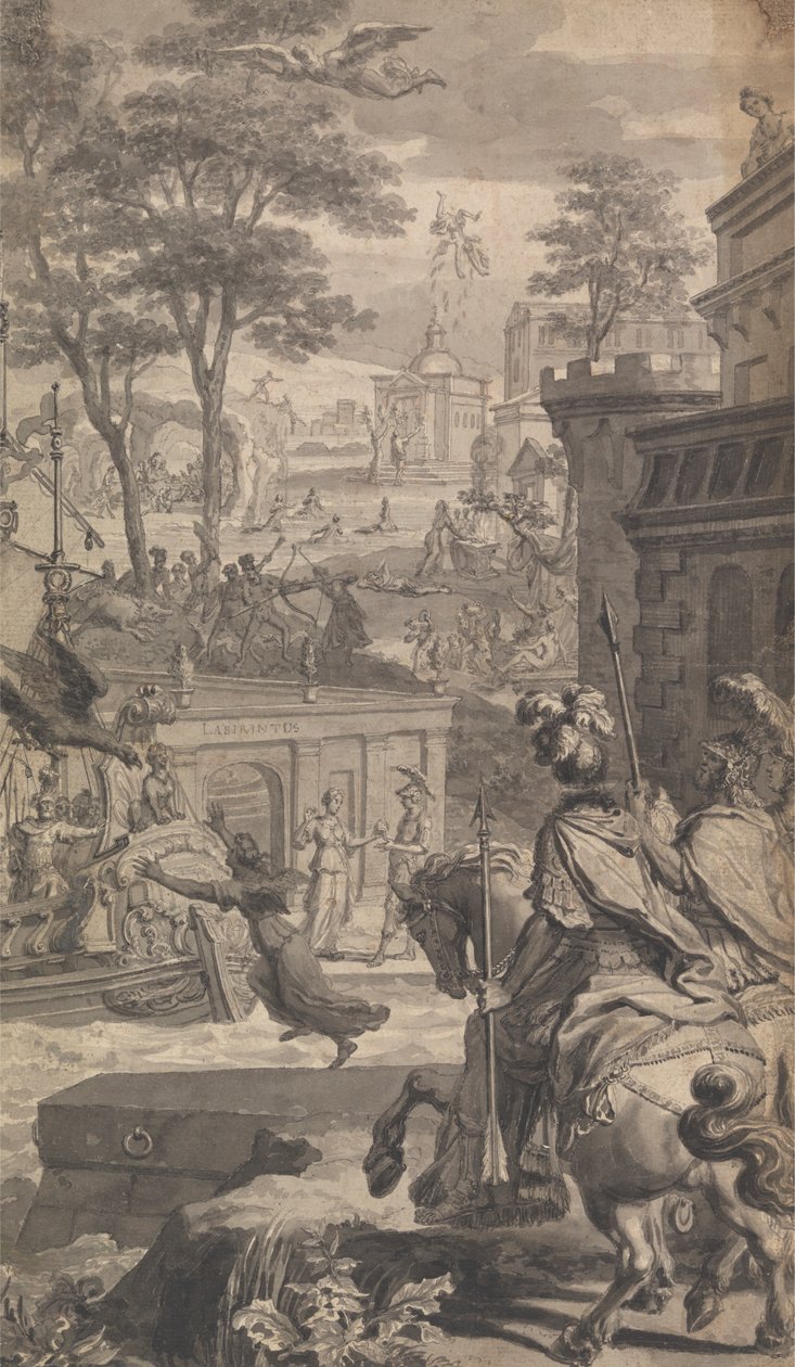 Illustrasjon til Tonsons Ovid Metamorphosis (to av fire) av Unknown artist