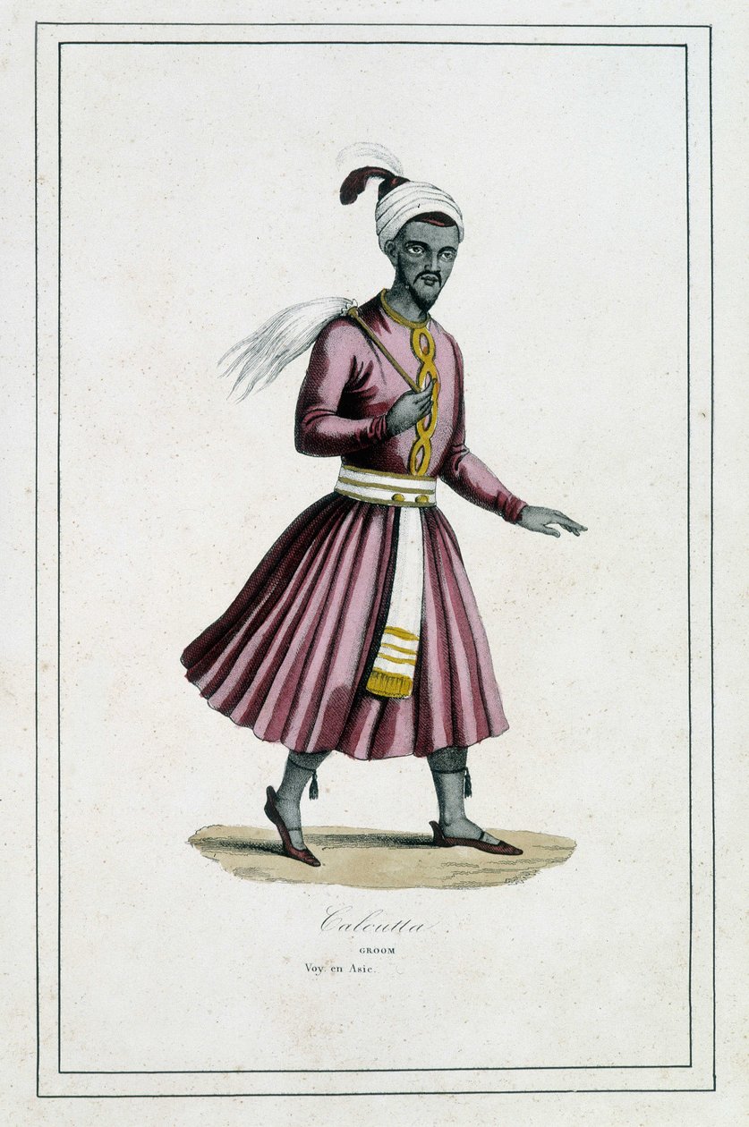 India: Groom of Calcutta - i "The different peoples of the earth"" av far Paul Jonhanneaud, Librairie des Bons livres av Unknown artist