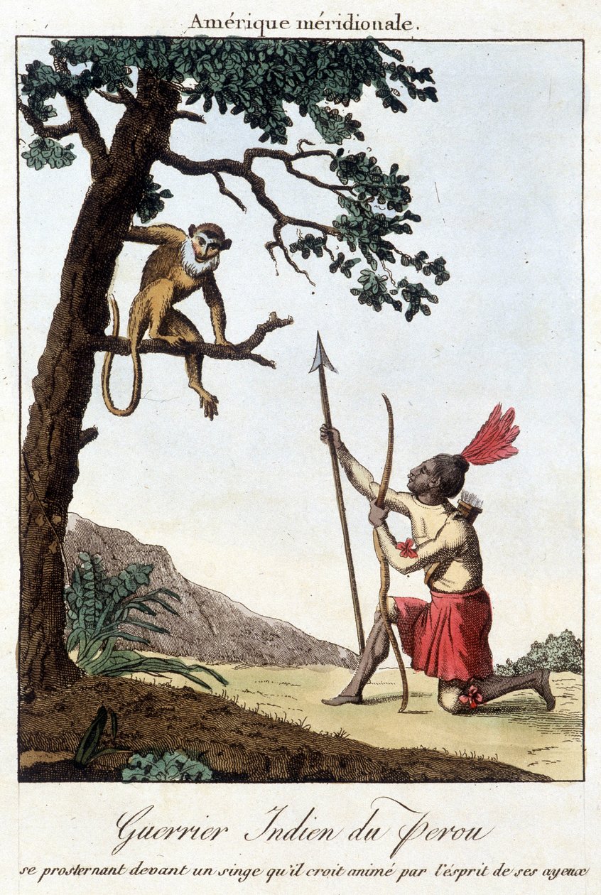 Indisk kriger av Perou (Inka) - gravering av Unknown artist