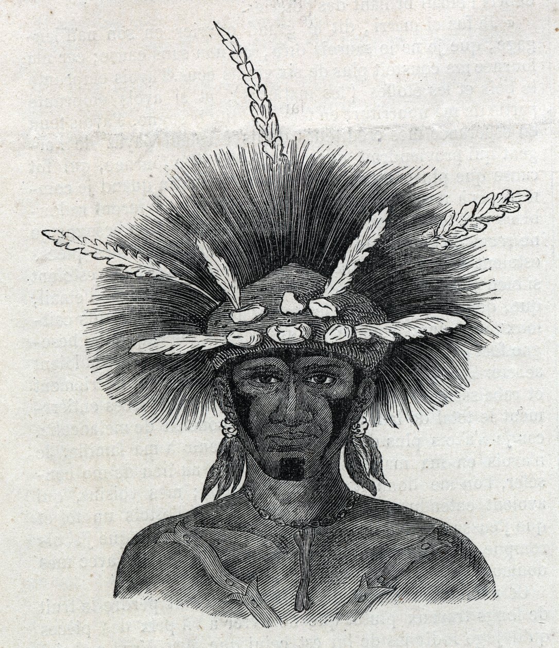 Urbefolkning i New Guinee (New Guinee): "svart" av Doreh. Gravering i "" L'univers illustrious"" av Unknown artist
