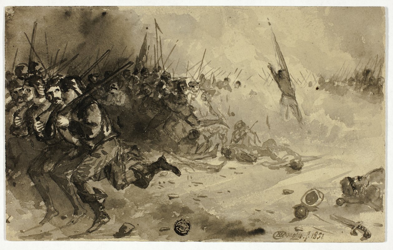 Infanterikamp av Unknown artist