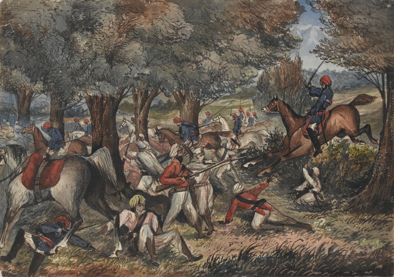 Jat Horse Yeomanry ved Bolwal på grensen til Nepal av Unknown artist