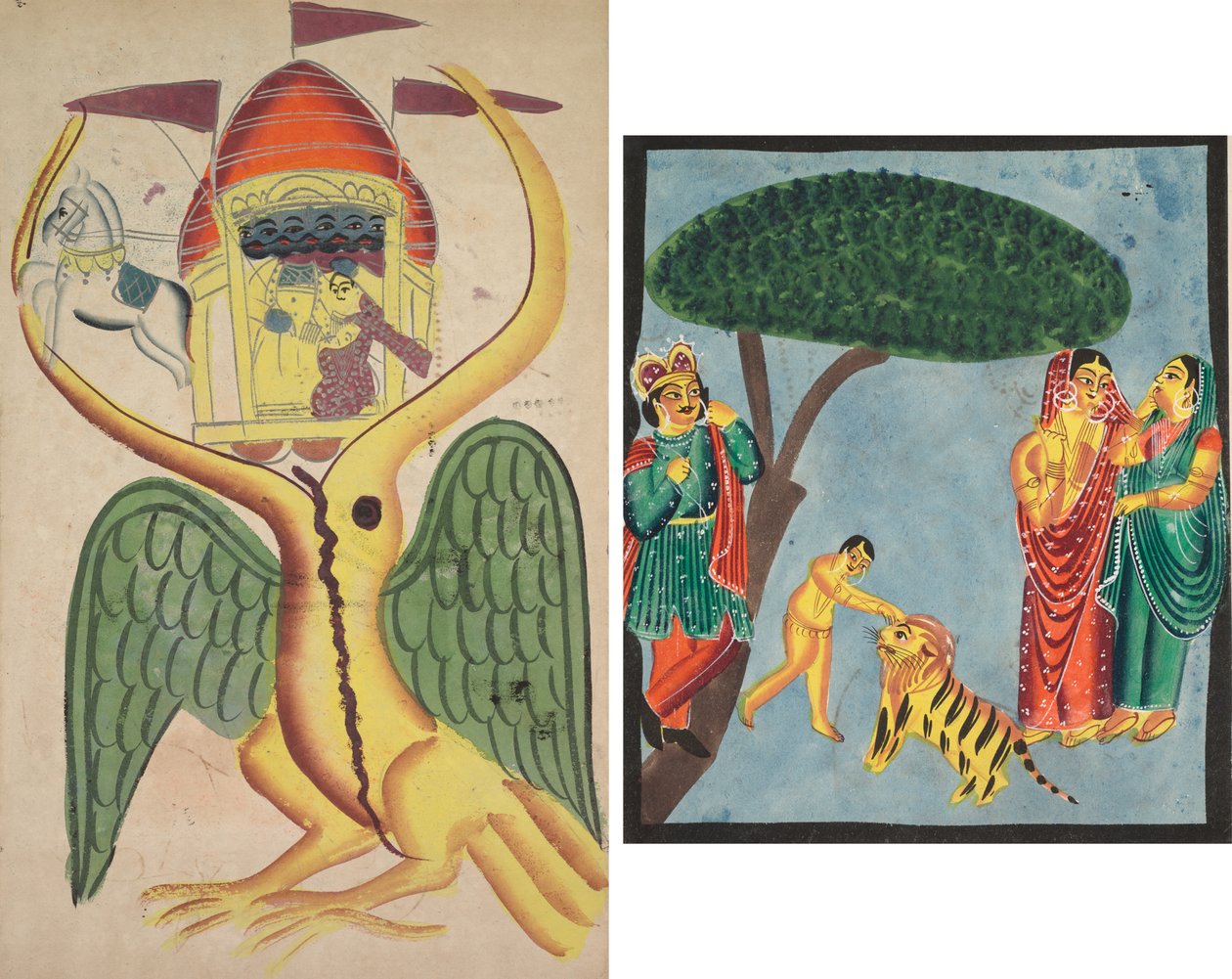 Jatayu hindrer Ravanas vogn og prøver å forhindre bortføringen av Sita av Unknown artist