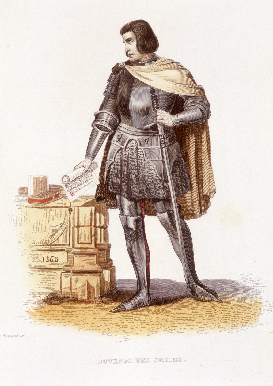 Jean Juvenal (eller Jouvenel) des Ursins (1360 - 1431), fransk sorenskriver - i "Le Plutarque francais" Ed. Mennechet av Unknown artist