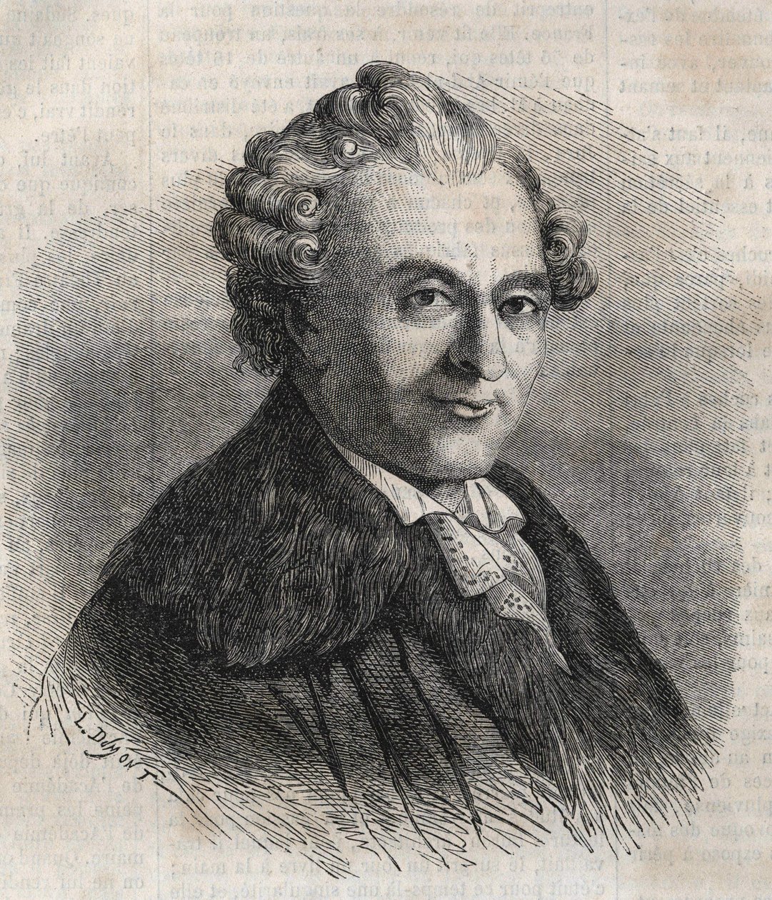 Jean Michel Sedaine. French playwright 1719-1797 av Unknown artist