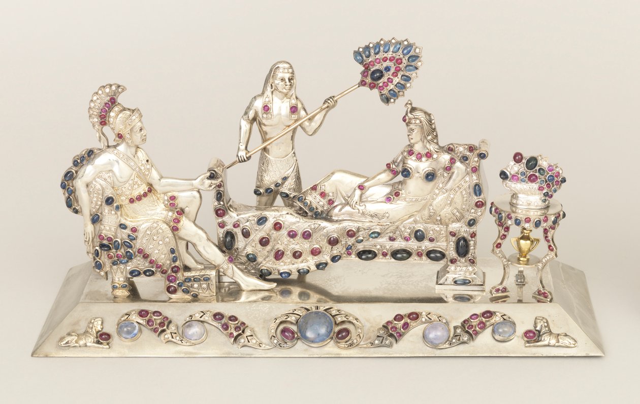 Jeweled skulptur av Antony, Cleopatra og Attendant av Unknown artist