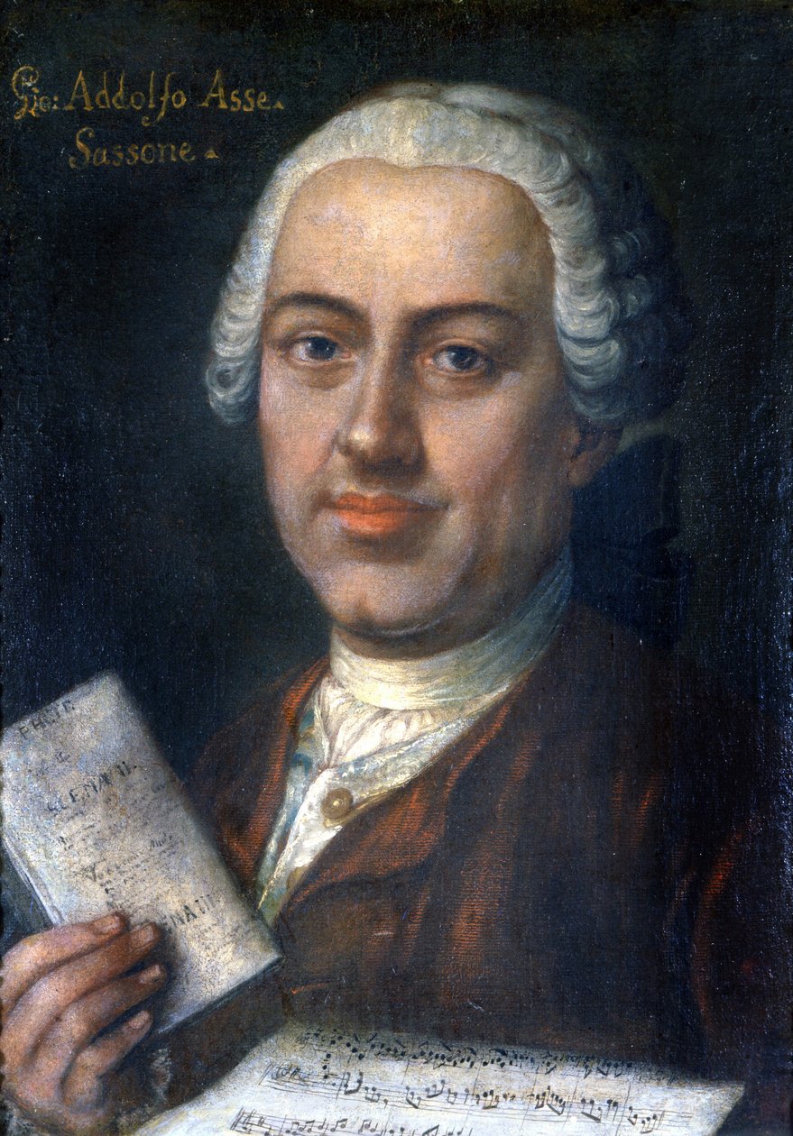 Johann Adolf Hasse, tysk komponist 1699-1783, Scala-museet i Milano av Unknown artist
