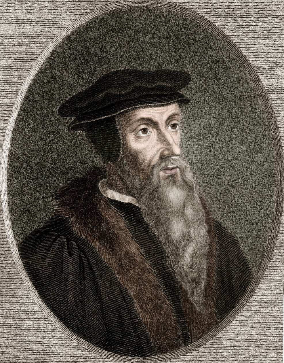 John Calvin - Jean Calvin 1509-1564 - gravering - 1800-tallet av Unknown artist