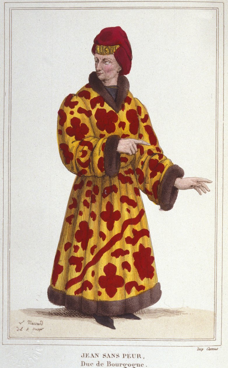 Johannes uten frykt (1371-1419), hertug av Burgund. Gravering fra 1830 av Unknown artist