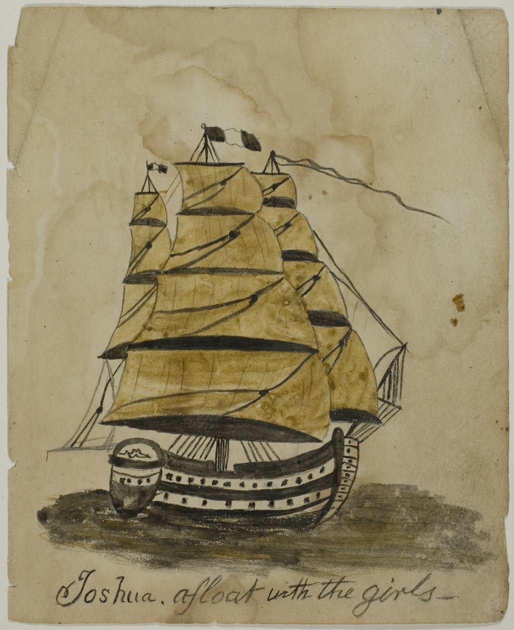 Joshua flyter med jentene av Unknown artist