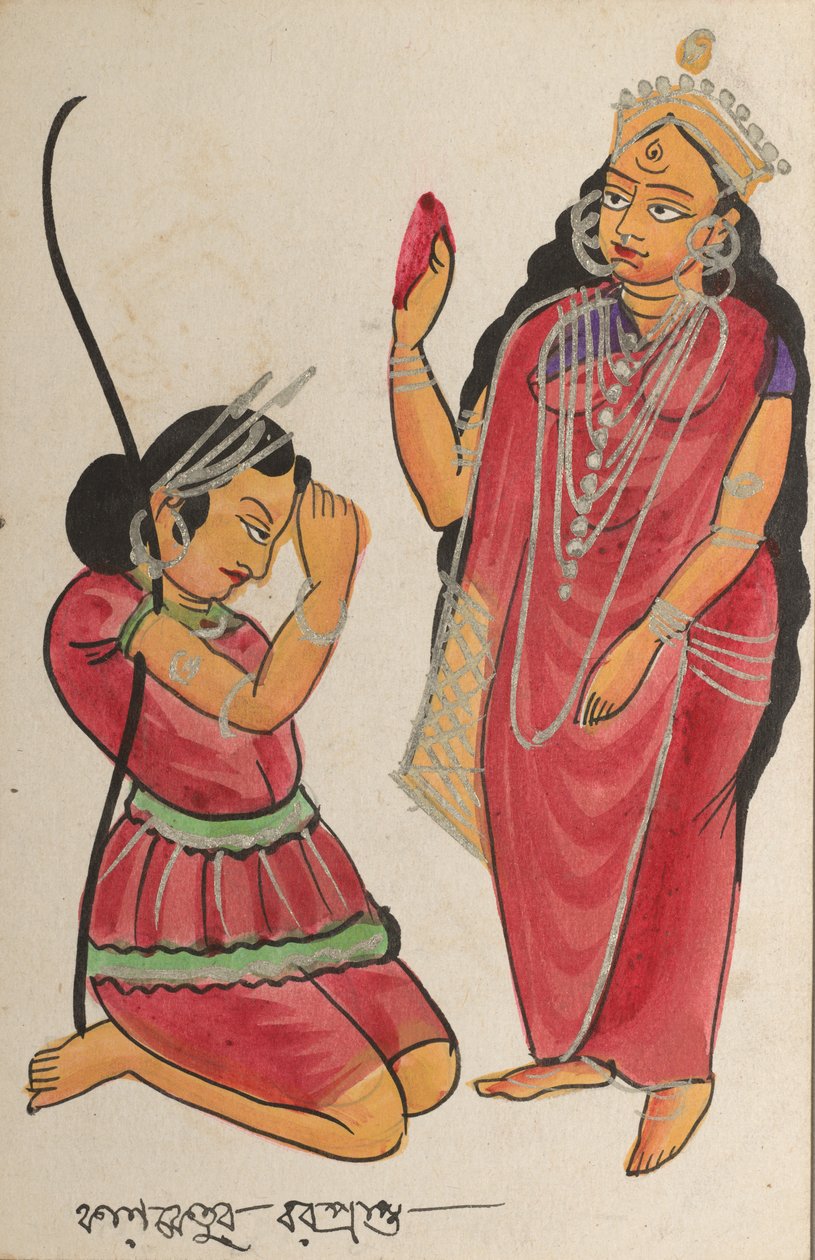 Kalaketu mottar en velsignelse fra gudinnen Chandi av Unknown artist