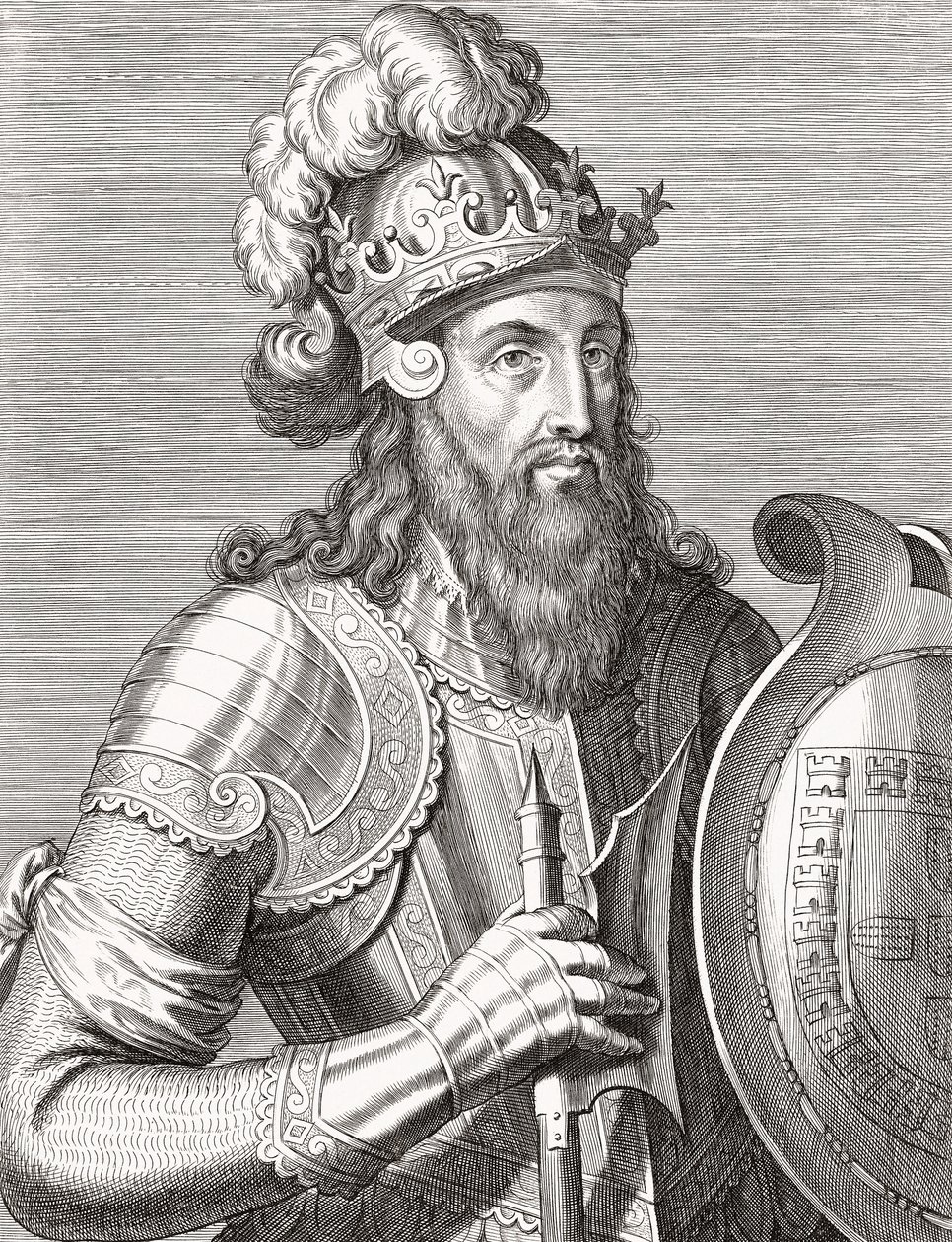 Kong Afonso III av Portugal. Portrett. av Unknown artist