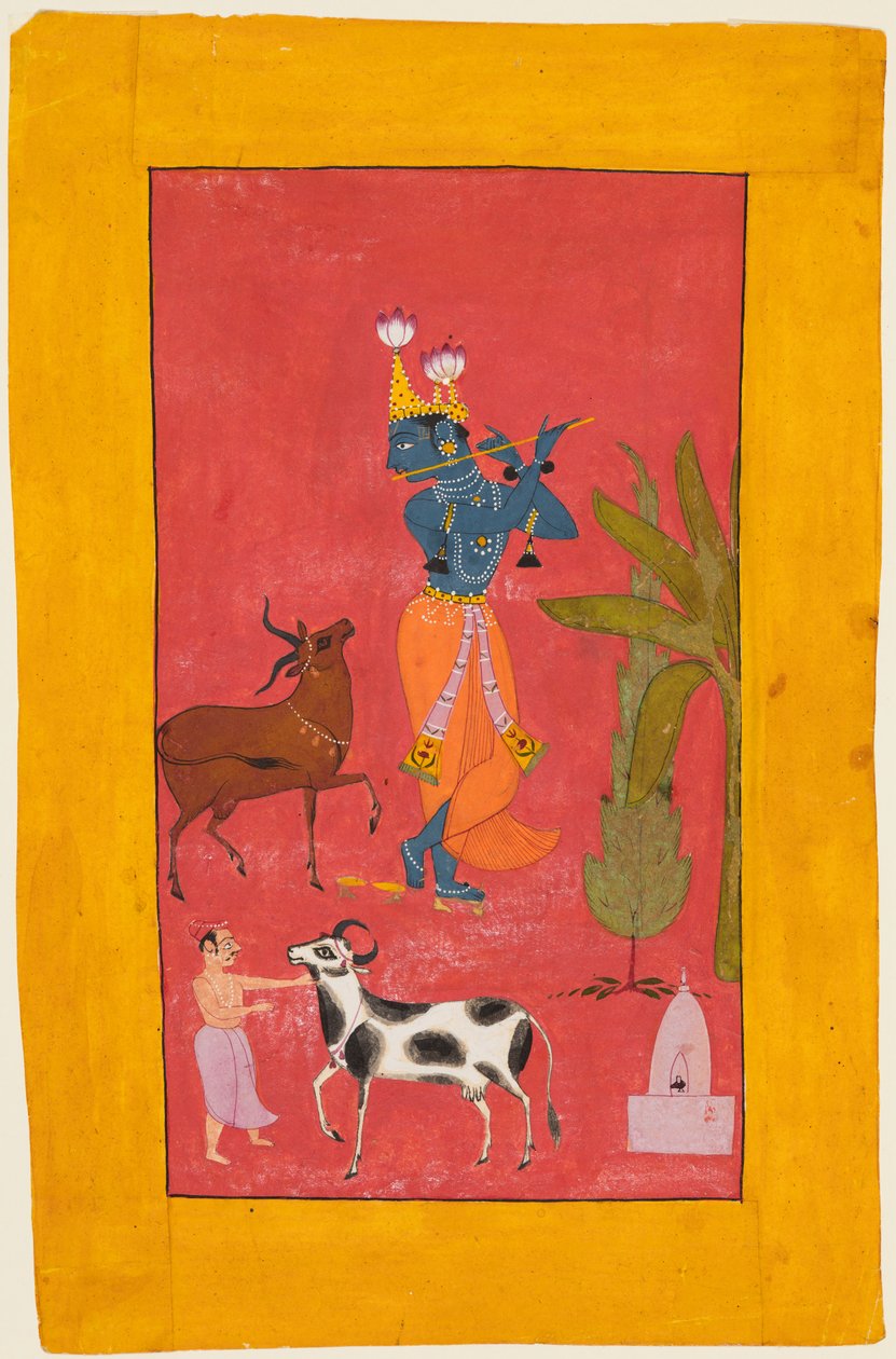 Krishna Fluting av Unknown artist