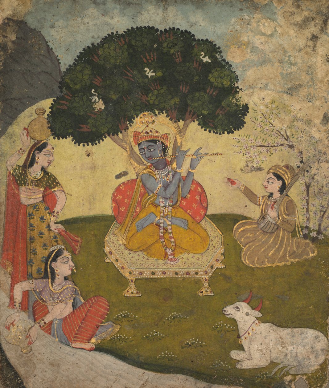 Krishna og Gopis av Unknown artist