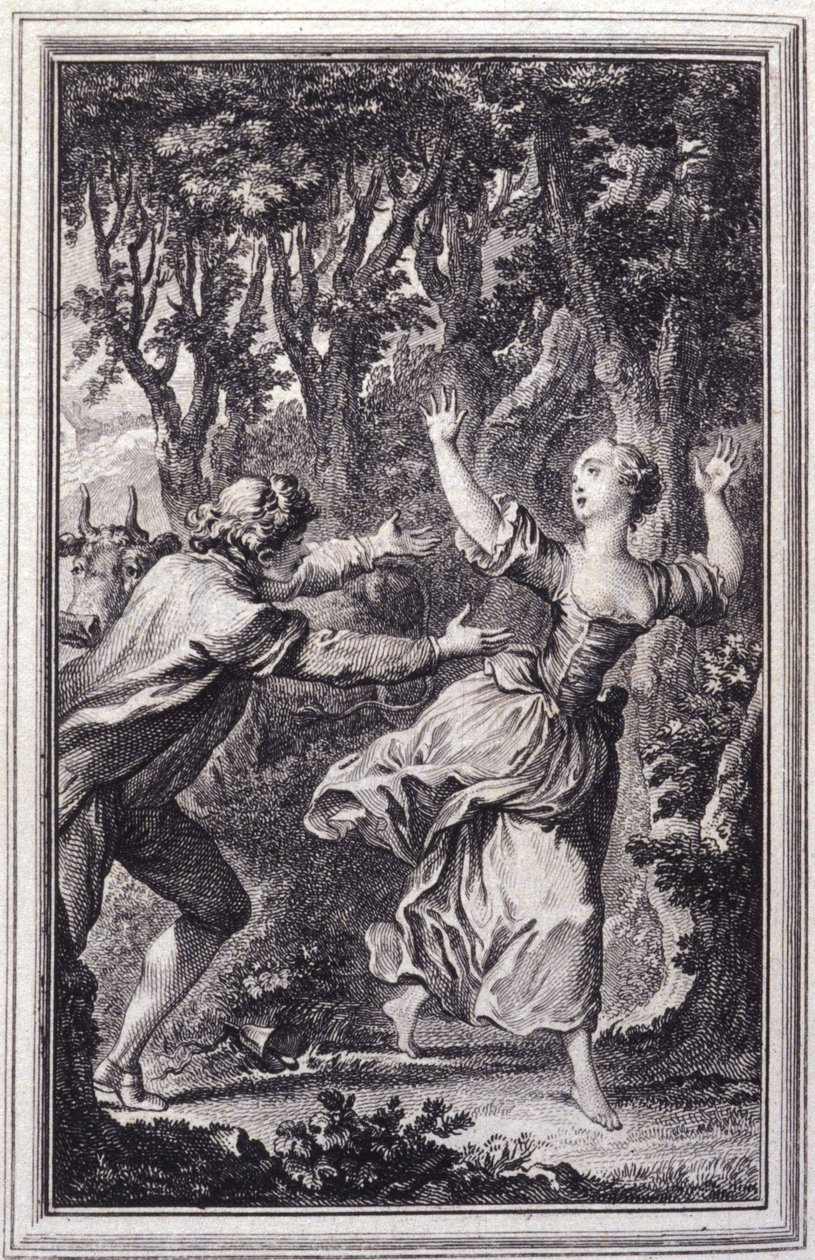 La Clochette- i ""Fortellinger og noveller på vers"" av Jean La Fontaine. 1762. av Unknown artist