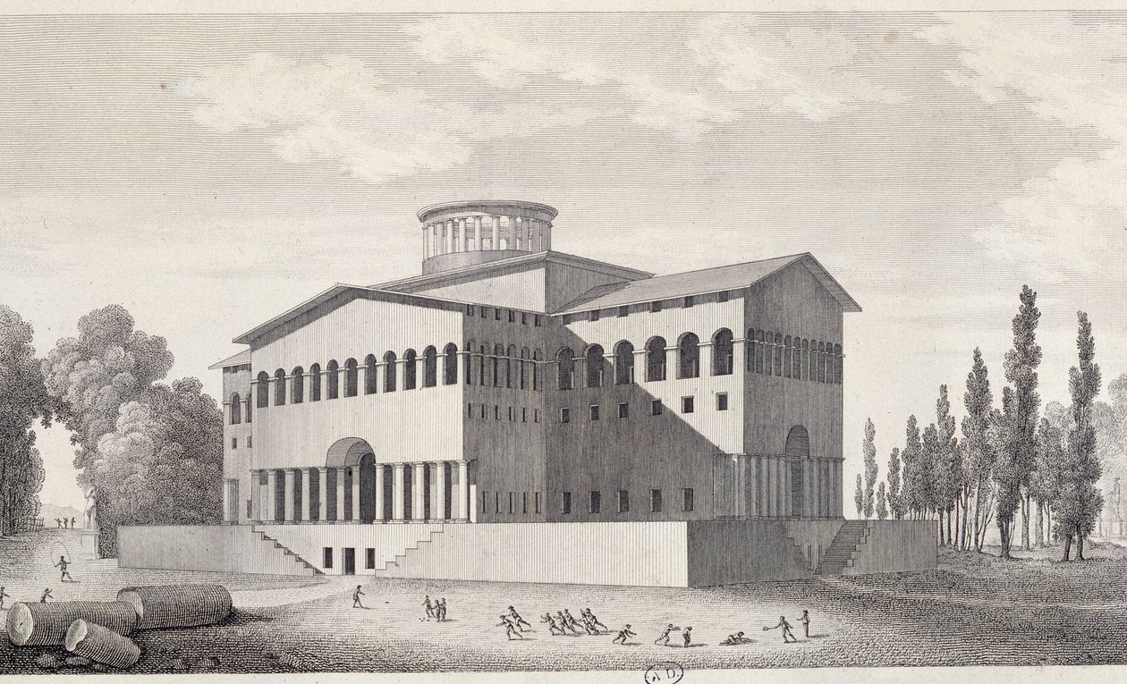 The House of Education of Ledoux - gravering av Unknown artist