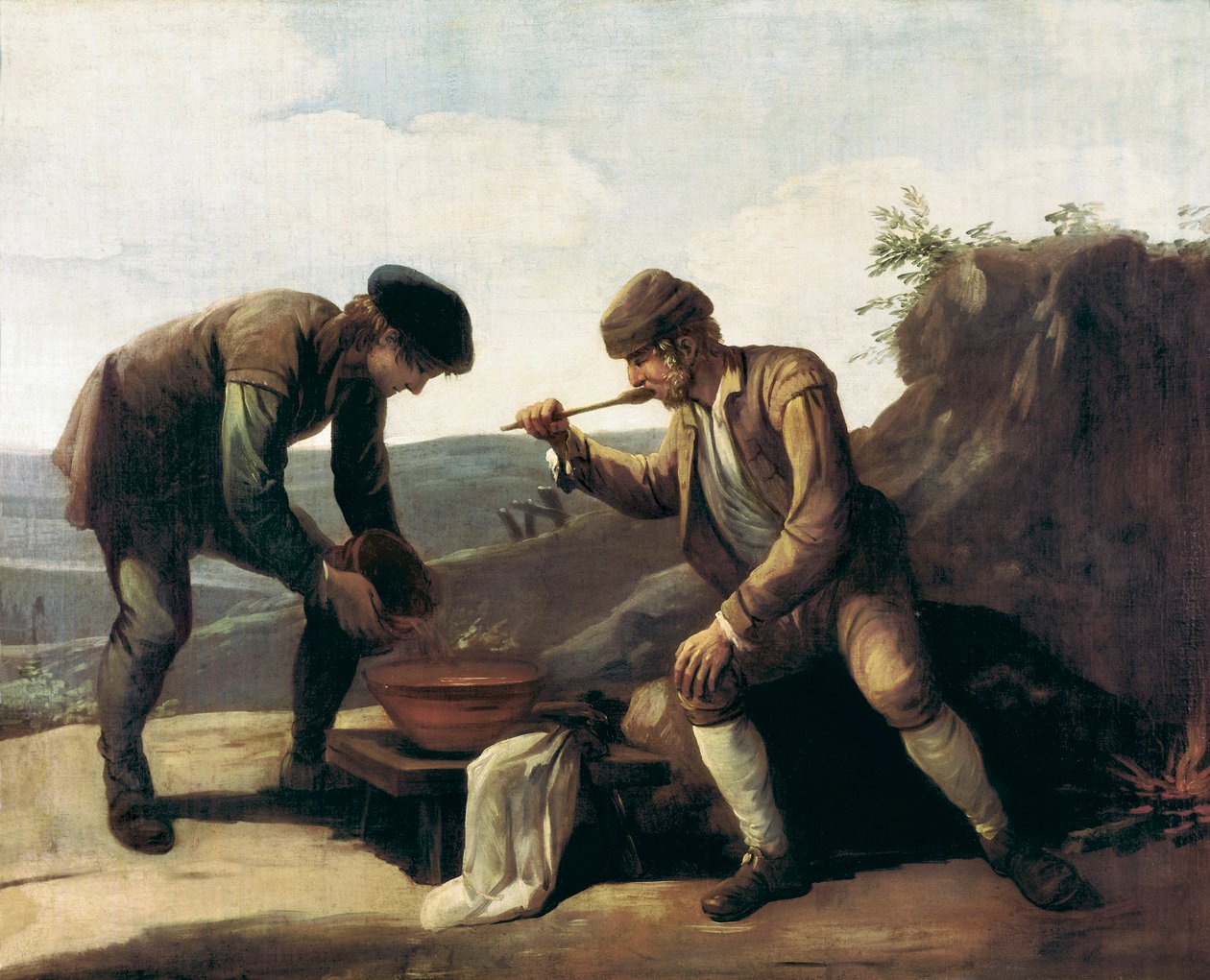 La Sopa Boba eller frokosten, Anonymt maleri fra 1700-tallet. Madrid. Lazarus Galdiano-stiftelsen av Unknown artist