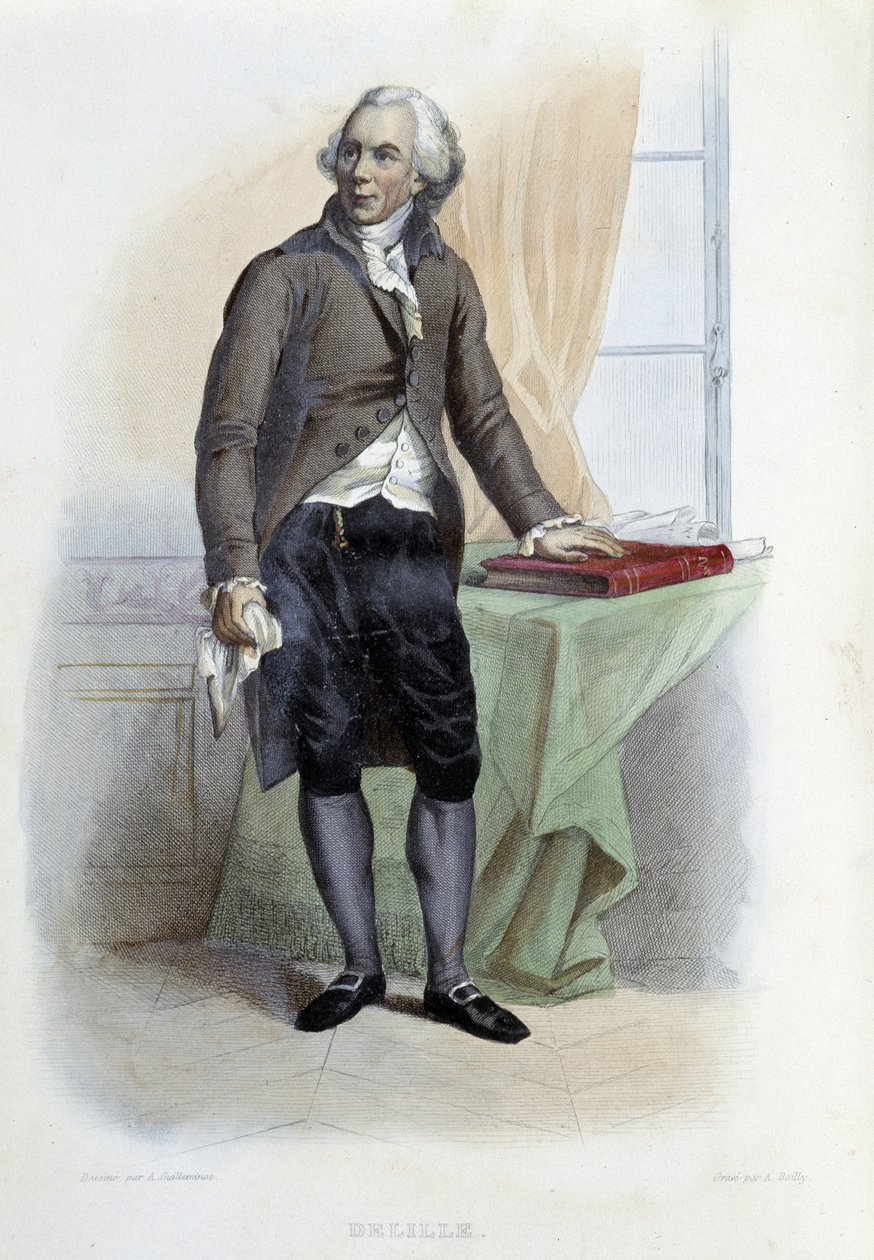 Fader Jacques Delille - i "Den franske Plutarch", red. Mennechet, Paris av Unknown artist