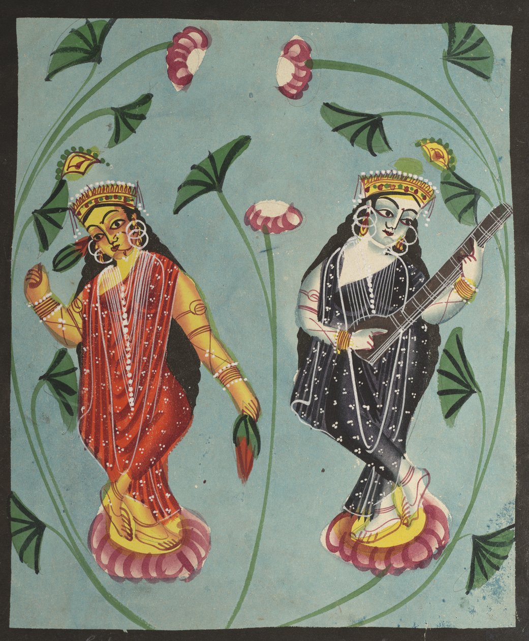 Lakshmi og Saraswati av Unknown artist