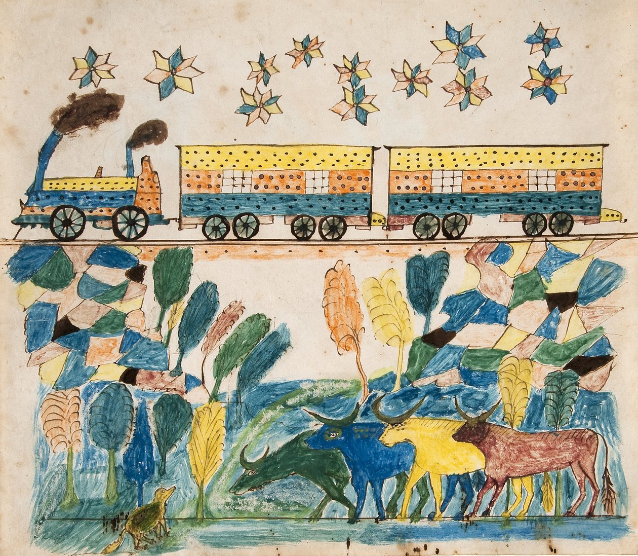 Landskap – Tog av Unknown artist