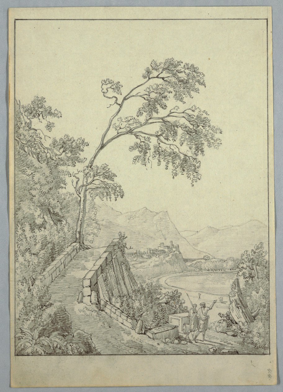 Landskap med klassiske figurer av Unknown artist