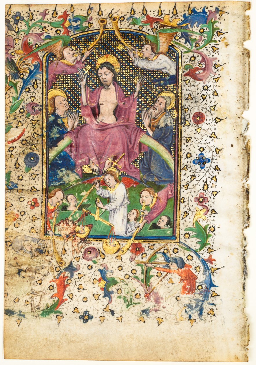 Blad fra en timebok: Den siste dommen av Unknown artist