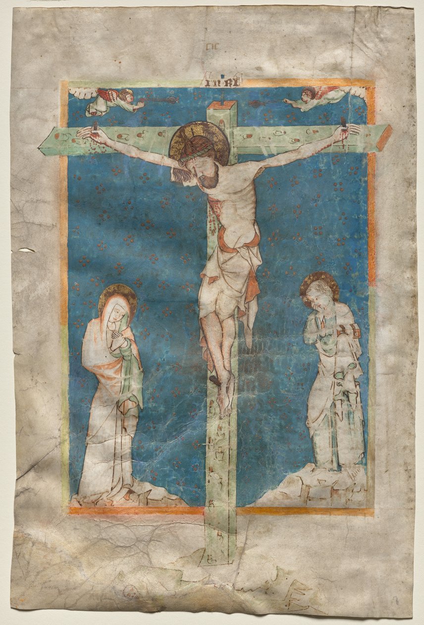 Leaf from a Missal: The Crucifixion (recto) av Unknown artist