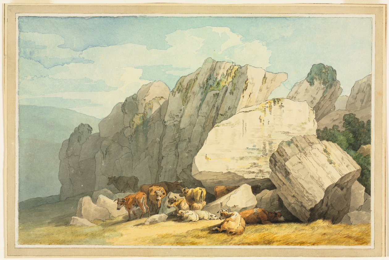 Leigh Tor Rocks ved Poundsgate, nær New Bridge on the Dart, Devon av Unknown artist