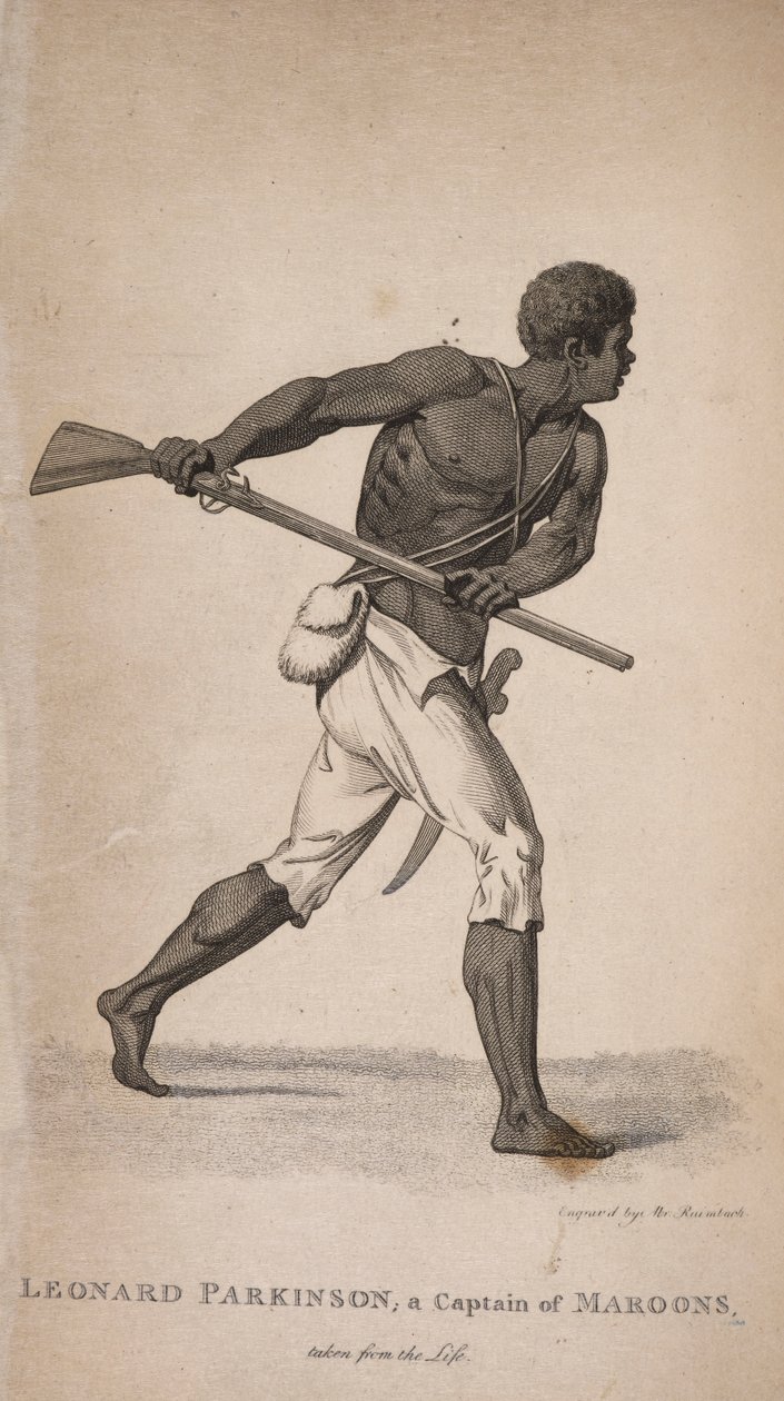 Leonard Parkinson, en kaptein for Maroons. av Unknown artist