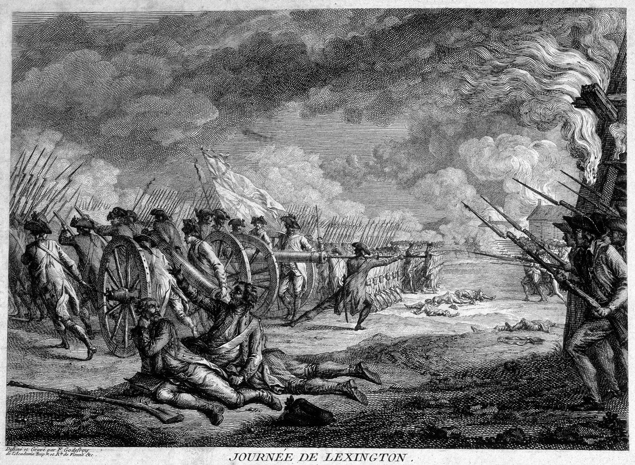 Lexington Day (Massachusetts, U.S.A.), 19. april av Unknown artist