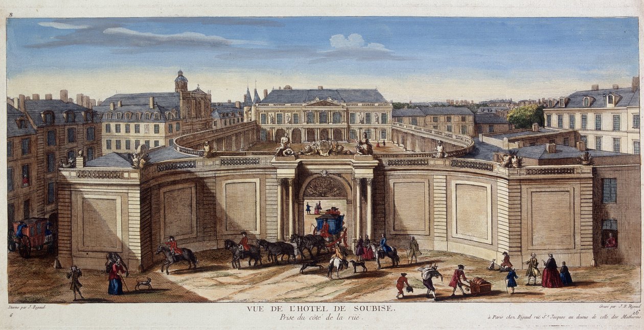 Hotel de Soubise - gravering av Unknown artist