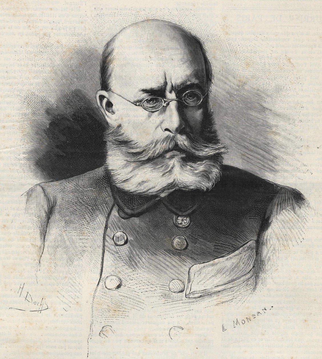 Louis Léon César Faidherbe (1818 - 1889) French general and colonizer, engraving of the 19th century. Bianchetti Collection av Unknown artist