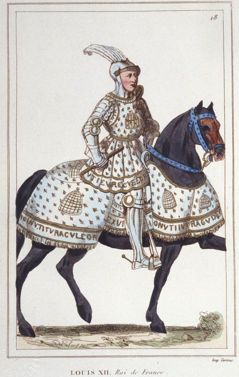 Louis XII (1462 -1515), konge av Frankrike, gravering av 1830 av Unknown artist