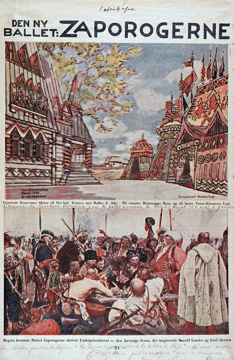 Lyrisk teater: The Zaporogues (Zaporogerne) - Operabibelen. av Unknown artist