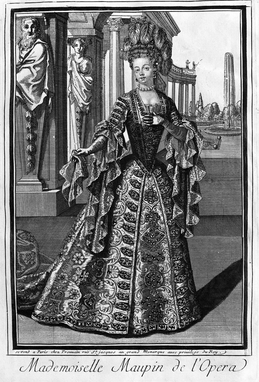 Mademoiselle Maupin (1670-1707), fransk sanger. av Unknown artist