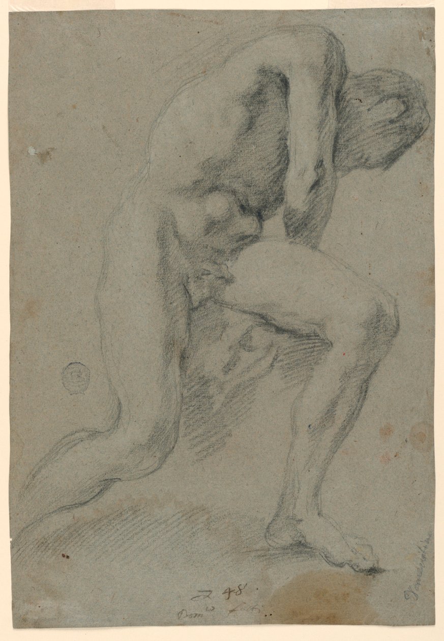 Naken mann av Unknown artist