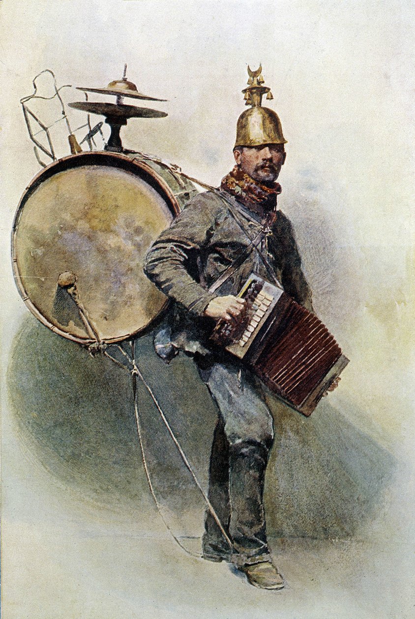Manneorkester - tegning, slutten av 1800-tallet av Unknown artist