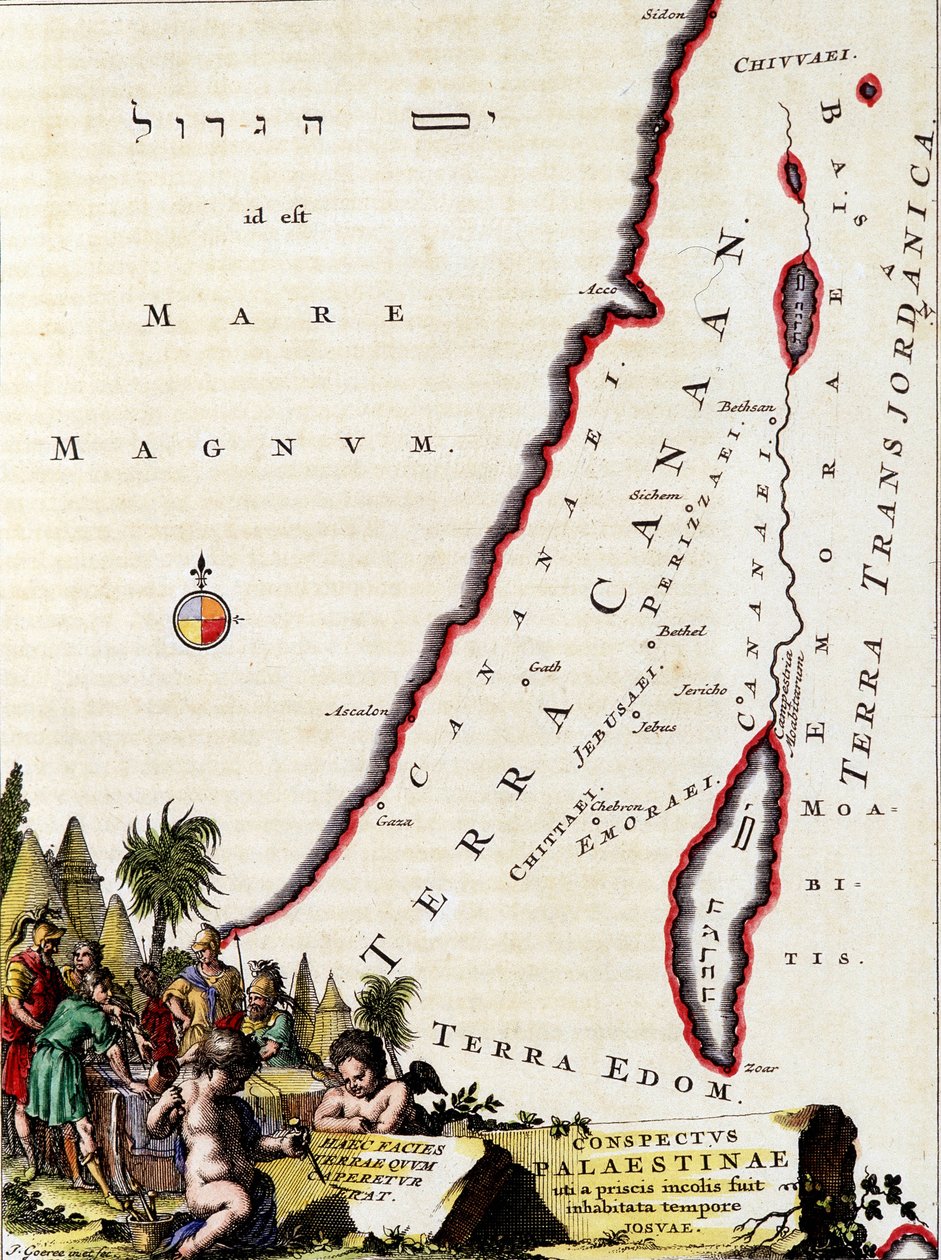 Kart over Kanaan - i "Palestina" av Adrian Relandi av Unknown artist