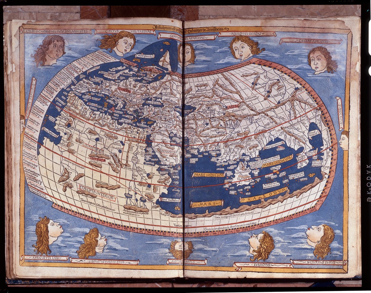 Kart over Ptolemaios publisert i 1482. av Unknown artist
