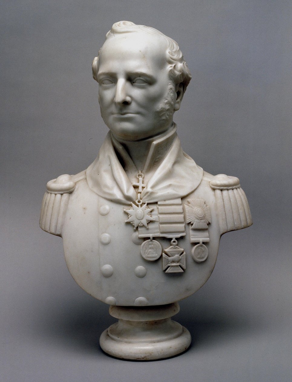 Marmorportrettbyste av generalmajor Sir Charles Philip Belson, KCB av Unknown artist
