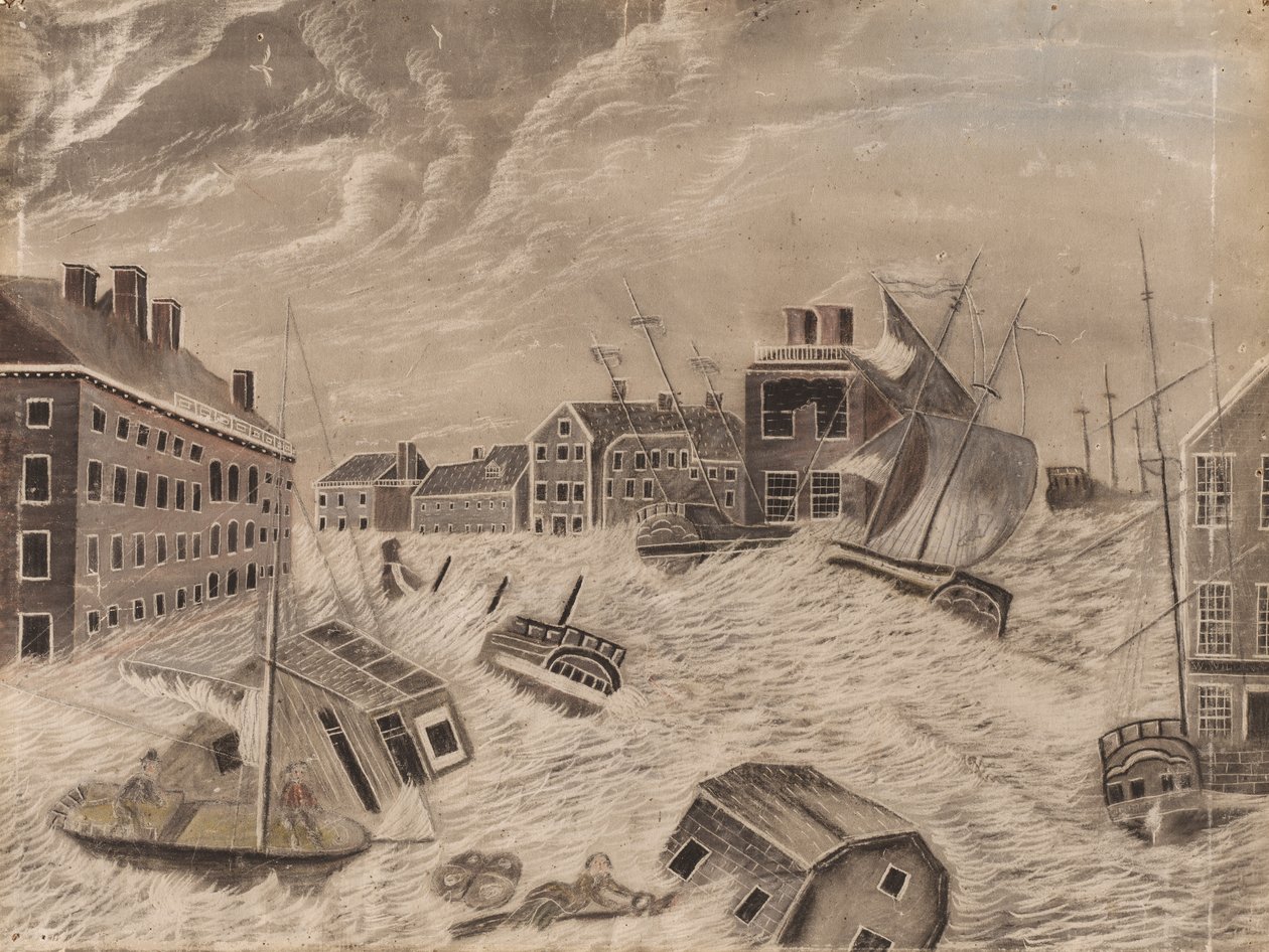 Market Square, Providence, Rhode Island, under den store septemberkulingen av Unknown artist