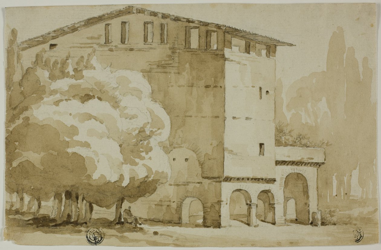 Middelalderkornmagasin i den romerske Campagna av Unknown artist