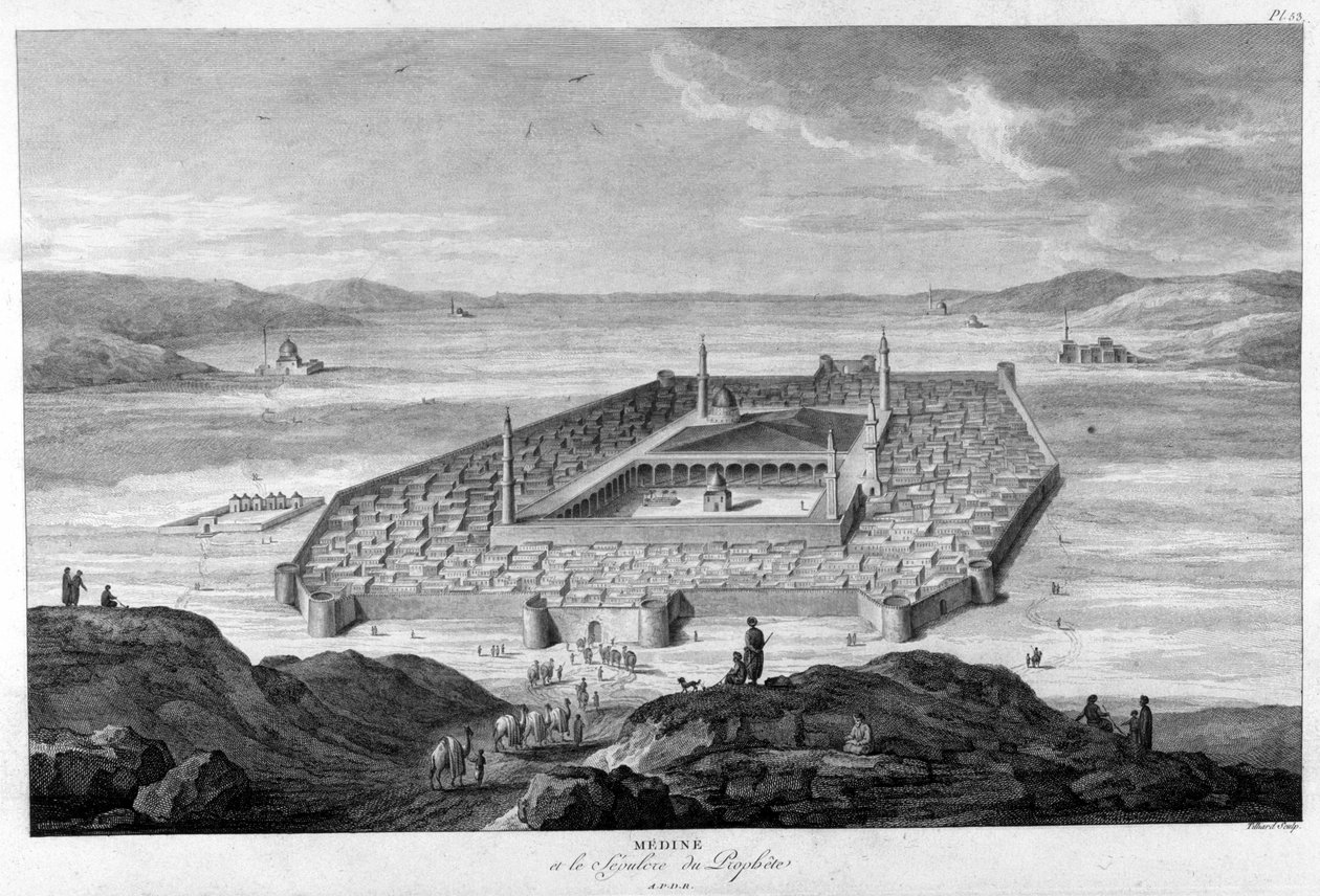 Medine og kalifenes grav. av Unknown artist