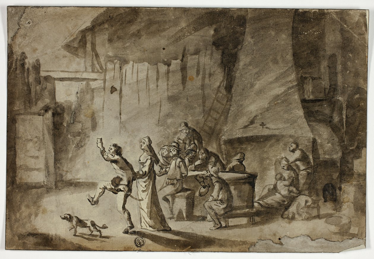 Menn og kvinner i taverna av Unknown artist